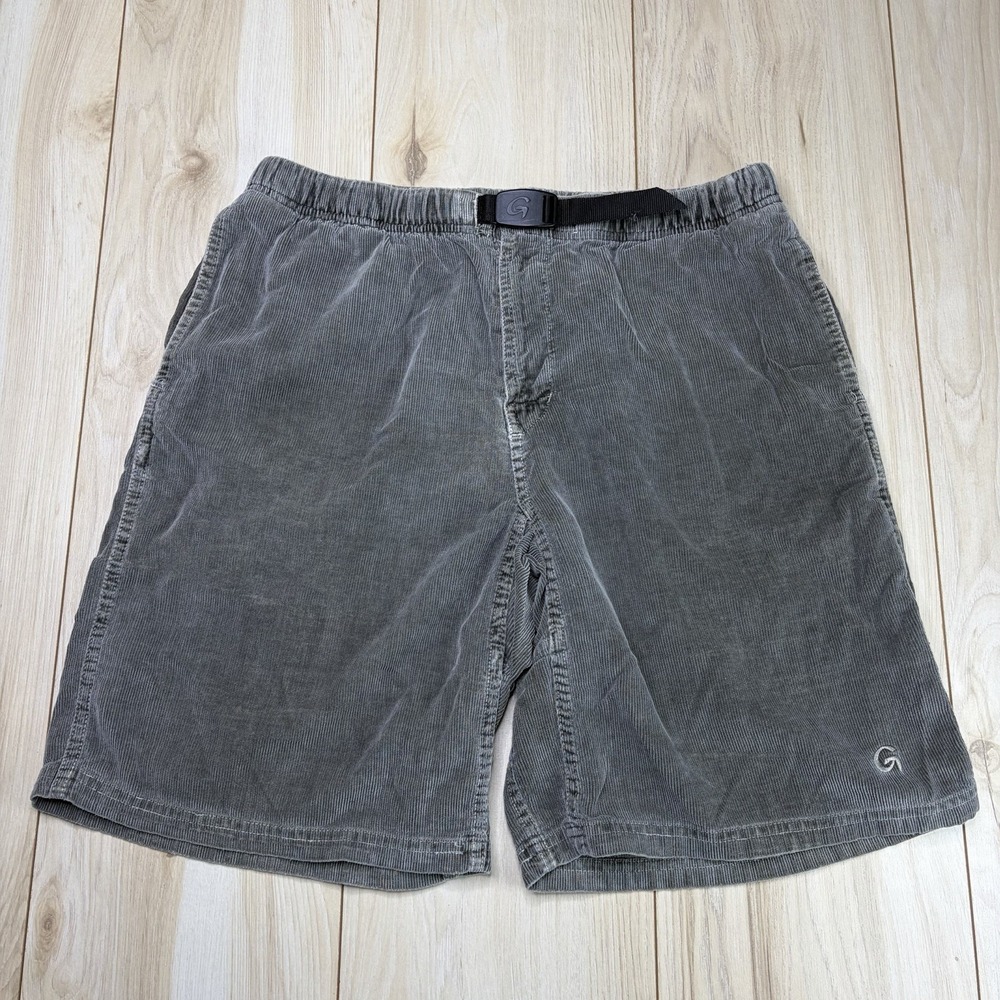 Vintage Gramicci Corduroy Belted Shorts Green Cotton Mens Medium 90s